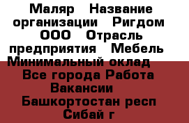 Маляр › Название организации ­ Ригдом, ООО › Отрасль предприятия ­ Мебель › Минимальный оклад ­ 1 - Все города Работа » Вакансии   . Башкортостан респ.,Сибай г.